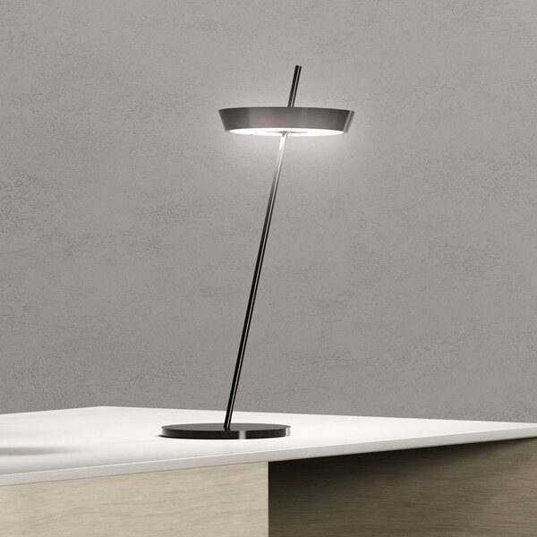 Sigor LED-Akku-Τραπεζοκαθιστικό φως Mahina, μαύρο, ύψος 36 cm, μέταλλο, CCT, ρυθμιζόμενος, Μαύρο, Σαλόνι / τραπεζαρία, Αλουμίνιο, σύγχρονο