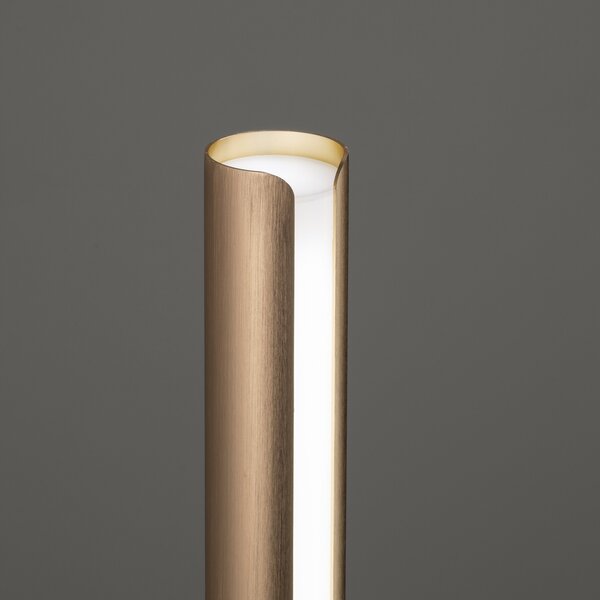 IDEAL LUX Επιτραπέζια λάμπα LED Dorica, χάλκινο χρώμα, ύψος 25 εκ., ρυθμιζόμενος, Χαλκού, Σαλόνι / τραπεζαρία, Αλουμίνιο, σύγχρονο