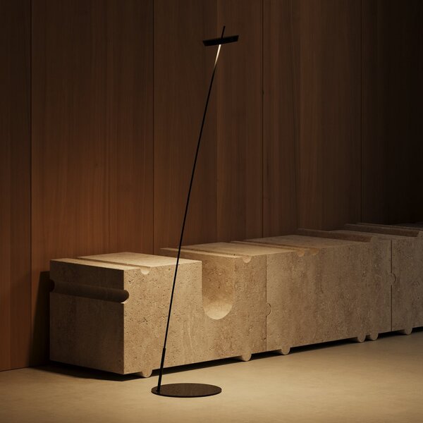 Sigor LED-Akku-Stehlampe Mahina, μαύρο, ύψος 130 cm, μέταλλο, CCT, ρυθμιζόμενος, Μαύρο, Σαλόνι / τραπεζαρία, Αλουμίνιο, σύγχρονο