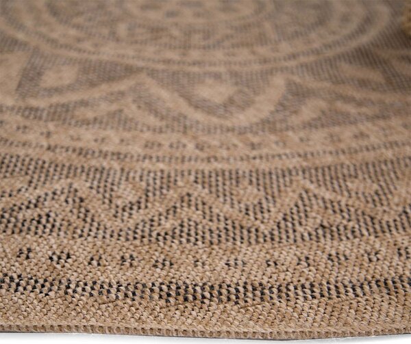 Στρογγυλό Χαλί Καλοκαιρινό (Φ200) Royal Carpet Avanos 8871 Black