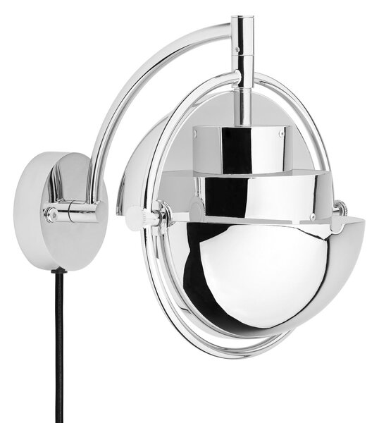 GUBI Gubi Φωτιστικό τοίχου Multi-Lite, χρώμιο, μέταλλο, G9, ρυθμιζόμενος, Γκρι, Σαλόνι / τραπεζαρία, Ορείχαλκος, σχεδιασμός