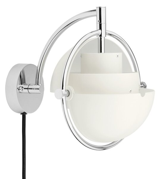 GUBI Gubi Φωτιστικό τοίχου Multi-Lite, λευκό, μέταλλο, G9, ρυθμιζόμενος, Λευκό, Σαλόνι / τραπεζαρία, Ορείχαλκος, σχεδιασμός