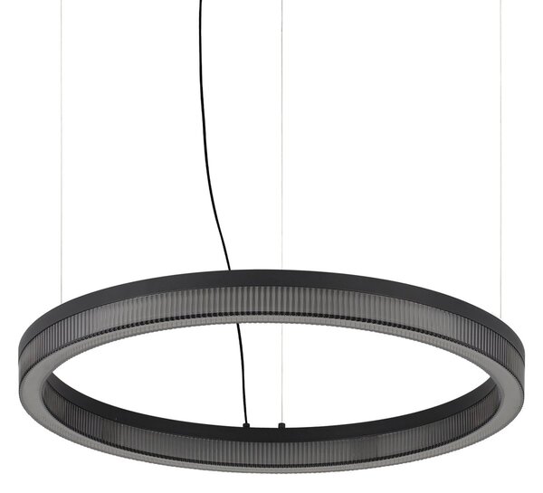 IDEAL LUX Κρεμαστό φωτιστικό LED Crown, διάμετρος 60 εκ., μαύρο, μέταλλο, Μαύρο, Σαλόνι / τραπεζαρία, Μέταλλο, σύγχρονο