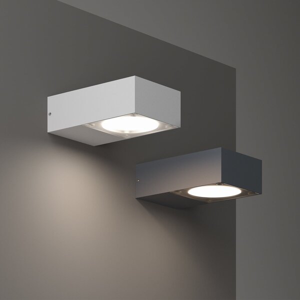 IDEAL LUX Εξωτερικός φωτιστικός τοίχου Sirio ανθρακί Πλάτος 10 cm Μεταλλικός, Μαύρο, Αλουμίνιο, σύγχρονο