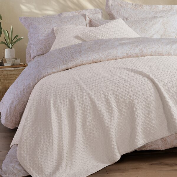 Κουβέρτα Πικέ Μονή (160x240) Nef-Nef Homeware Elmer Off White