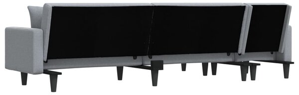 VidaXL Καναπές Κρεβάτι Γωνιακός Αν. Γκρι 275x140x70 εκ. Υφασμάτινος