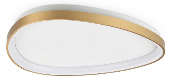 IDEAL LUX Φωτιστικό οροφής LED Gemini 61, ορείχαλκος, 3000 K, DALI/PUSH, ρυθμιζόμενος, Χρυσό / Ορείχαλκου, Σαλόνι / τραπεζαρία, Μέταλλο, σύγχρονο