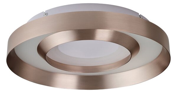 Brilliant LED φωτιστικό οροφής Onix, Ø 40 cm, ροζ χρυσό, μέταλλο, ρυθμιζόμενος, Χρυσό / Ορείχαλκου, Σαλόνι / τραπεζαρία, Αλουμίνιο, σύγχρονο
