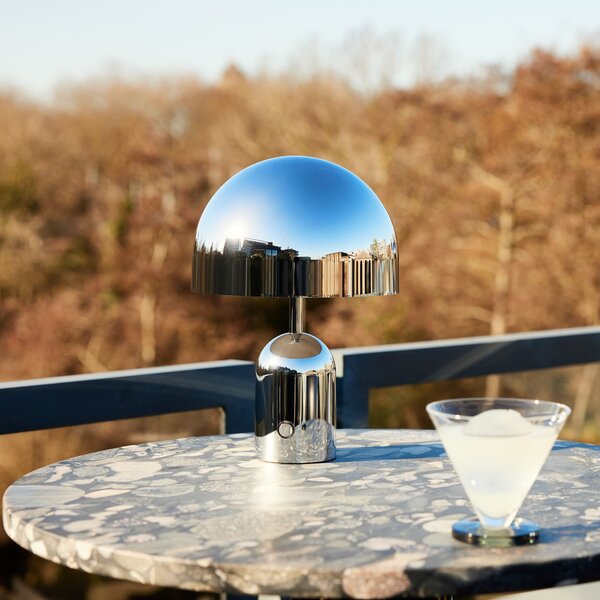 Tom Dixon LED επιτραπέζια λάμπα Beat, χρώμα αλουμινίου, ύψος 53 cm, ρυθμιζόμενος, Μεταλλικό, Σαλόνι / τραπεζαρία, Αλουμίνιο, σχεδιασμός