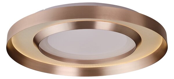 Brilliant LED φωτιστικό οροφής Onix, Ø 60 cm, ροζ χρυσό, μέταλλο, ρυθμιζόμενος, Χρυσό / Ορείχαλκου, Σαλόνι / τραπεζαρία, Αλουμίνιο, σύγχρονο