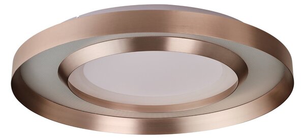Brilliant LED φωτιστικό οροφής Onix, Ø 60 cm, ροζ χρυσό, μέταλλο, ρυθμιζόμενος, Χρυσό / Ορείχαλκου, Σαλόνι / τραπεζαρία, Αλουμίνιο, σύγχρονο