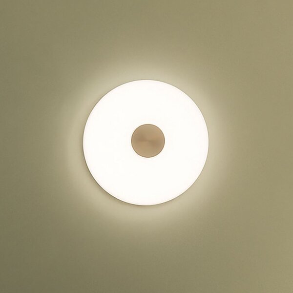 Northern LED φωτιστικό τοίχου Glint, Ø 36 cm, γυαλί, λευκό οπαλίνα, ρυθμιζόμενος, Λευκό, Σαλόνι / τραπεζαρία, Γυαλί, σχεδιασμός