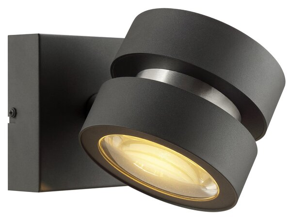 Brilliant LED-Wandlampe Glow-Sphere, μαύρο, Ø 13 cm, μέταλλο, 2-flg., ρυθμιζόμενος, Μαύρο, Σαλόνι / τραπεζαρία, Αλουμίνιο, σύγχρονο