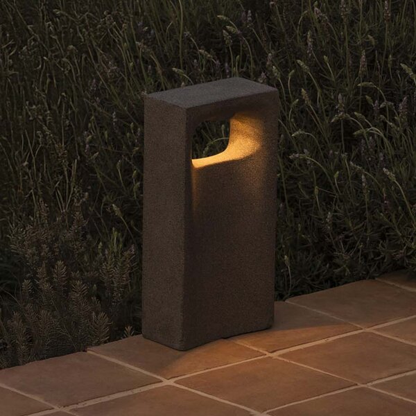FARO BARCELONA LED φωτιστικό βάσης Glint, 2700K, 40 cm, γκρι, σκυρόδεμα, IP55, Γκρι, Σκυρόδεμα, σύγχρονο