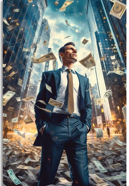 Πίνακας σε καμβά επιχειρηματίας από τη Wall Street