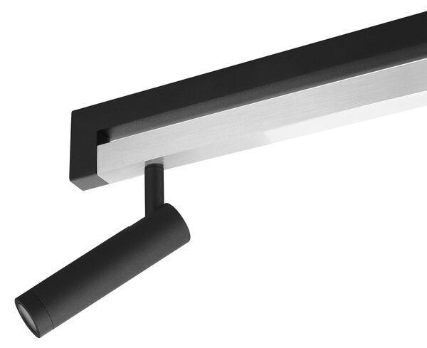 Brilliant LED σποτ οροφής Pulse, μαύρο, 100 cm, μέταλλο, ρυθμιζόμενος, Μαύρο, Σαλόνι / τραπεζαρία, Μέταλλο, σύγχρονο
