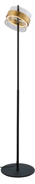 Brilliant Λάμπα LED Inside, χρώμα ορείχαλκου/γκρι καπνιστό, ύψος 146 cm, ρυθμιζόμενος, Γκρι, Σαλόνι / τραπεζαρία, Γυαλί