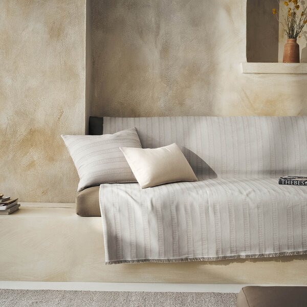 Ριχτάρι Καναπέ Τριθέσιου (180x310) Gofis Home Laurel Rock Grey 731/14