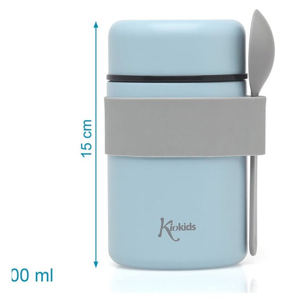 Βρεφικό Θερμός Φαγητού 500ml + Κουτάλι Kiokids Γαλάζιο 3597