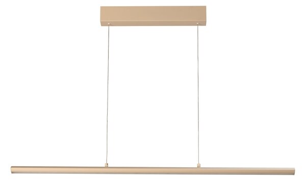 FISCHER & HONSEL LED κρεμαστή λάμπα Borena, χρώμα άμμου, μήκος 113 cm, μέταλλο, ρυθμιζόμενος, Μπεζ, Σαλόνι / τραπεζαρία, Μέταλλο
