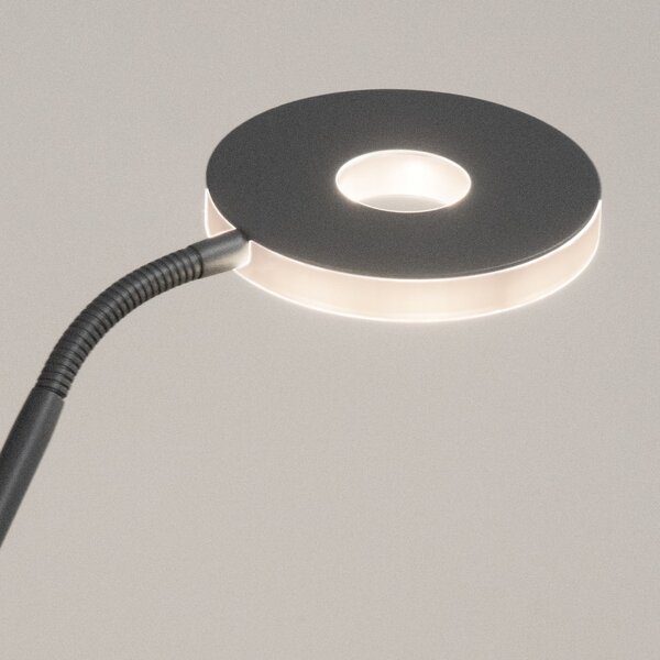 FISCHER & HONSEL Λάμπα δαπέδου LED Dent, γκρι άμμου, 180 cm, μέταλλο, CCT, 2 φτερά., ρυθμιζόμενος, Γκρι, Σαλόνι / τραπεζαρία, Μέταλλο, σύγχρονο, Φως ανάγνωσης