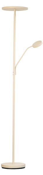 FISCHER & HONSEL Λάμπα δαπέδου LED Sorento, ύψος 182 cm, φως ανάγνωσης, χρώμα άμμου, ρυθμιζόμενος, Μπεζ, Σαλόνι / τραπεζαρία, Μέταλλο, σύγχρονο, Όρθιος προβολέας