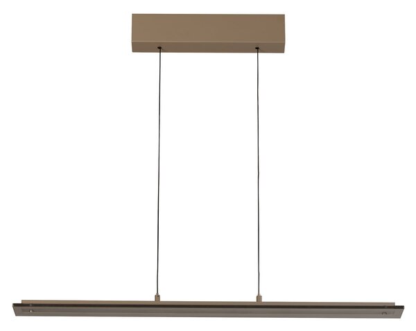 FISCHER & HONSEL Κρεμαστό φωτιστικό LED Torvi, γκριζωπό/καπνιστό γκρι, 88 cm, μέταλλο/γυαλί, ρυθμιζόμενος, Μπεζ, Σαλόνι / τραπεζαρία, σύγχρονο