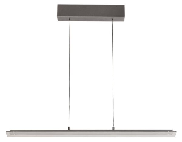 FISCHER & HONSEL Κρεμαστή λάμπα LED Torvi, γκρι άμμου/γκρι καπνού, 88 cm μέταλλο/γυαλί, ρυθμιζόμενος, Γκρι, Σαλόνι / τραπεζαρία, Μέταλλο, σύγχρονο