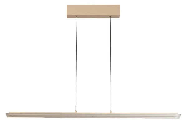 FISCHER & HONSEL Κρεμαστό φωτιστικό LED Torvi, χρώμα άμμου/λευκό, μήκος 115 cm, CCT, ρυθμιζόμενος, Μπεζ, Σαλόνι / τραπεζαρία, Μέταλλο, σύγχρονο