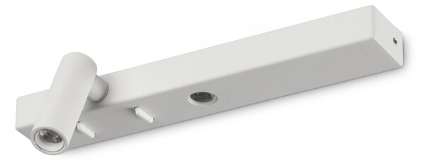 IDEAL LUX Ideal Lux LED απλό φωτιστικό τοίχου Bonne Nuit 1, λευκό, πλάτος 22 cm, Λευκό, Σαλόνι / τραπεζαρία, Μέταλλο, σύγχρονο
