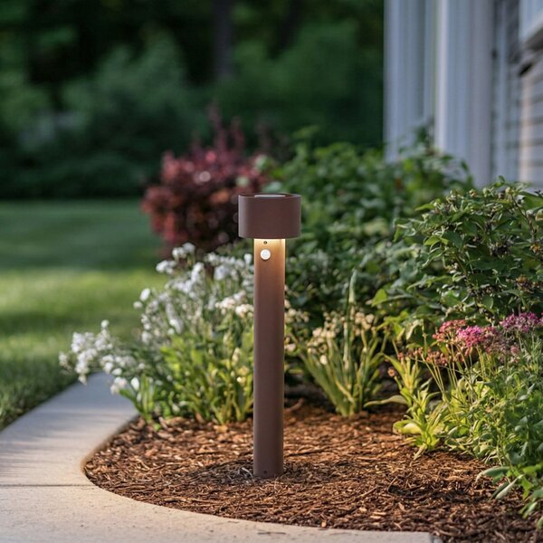 Arcchio Φωτιστικό διαδρόμου LED Milten, 65 cm, σκουριασμένο, IP65, με αισθητήρα, Καφέ / Σκουριάς, Αλουμίνιο, σύγχρονο
