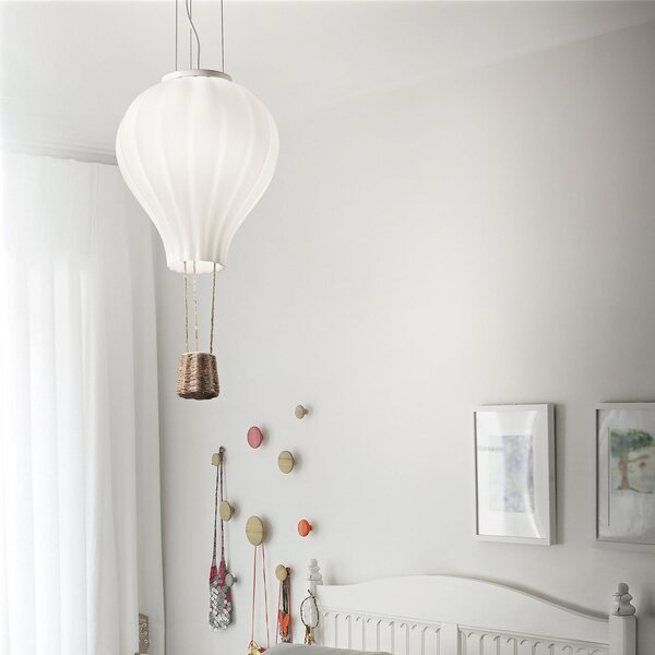 IDEAL LUX Ιδανική πολυέλαιος Lux Dream Big, λευκό, γυαλί οπαλίνα, Ø 42 cm, Λευκό, Σαλόνι / τραπεζαρία, Γυαλί, σύγχρονο