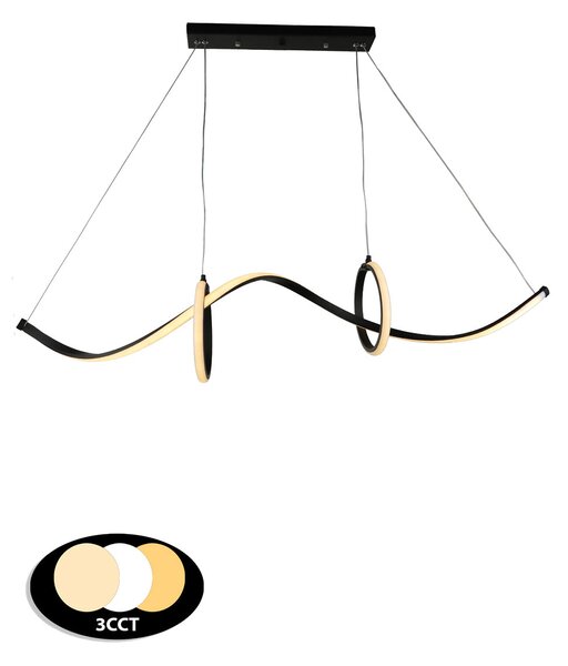 Φωτιστικό Οροφής LED 3 CCT Heronia Zeus 01-0408 Black