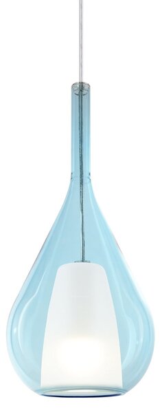 IDEAL LUX Ideal Lux Κρεμαστή λάμπα Kalique 3, μπλε, Ø 18 cm, πλαστικό, ρυθμιζόμενος, Μπλε, Σαλόνι / τραπεζαρία, Πλαστικό, σύγχρονο