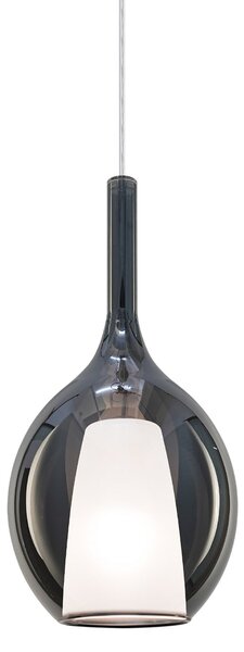 IDEAL LUX Ιδανική κρεμαστή λάμπα Ideal Lux Kalique 2, καπνιστό γκρι, Ø 18 cm, ρυθμιζόμενος, Γκρι, Σαλόνι / τραπεζαρία, Πλαστικό, σύγχρονο