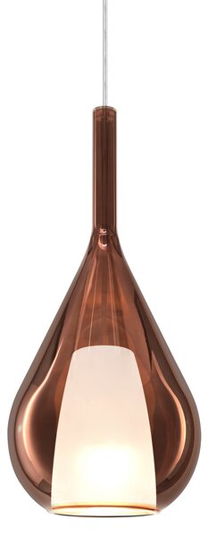 IDEAL LUX Ιδανική κρεμαστή λάμπα Ideal Lux Kalique 3, χάλκινο χρώμα, Ø 18 cm, ρυθμιζόμενος, Χαλκού, Σαλόνι / τραπεζαρία, Πλαστικό, σύγχρονο