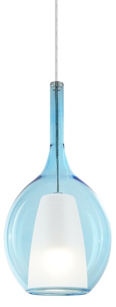 IDEAL LUX Ideal Lux Κρεμαστή λάμπα Kalique 2, μπλε, Ø 18 cm, πλαστικό, ρυθμιζόμενος, Μπλε, Σαλόνι / τραπεζαρία, Πλαστικό, σύγχρονο