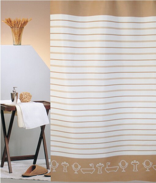Κουρτίνα Μπάνιου (240x180) Με Κρίκους San Lorentzo Bathtubs Beige