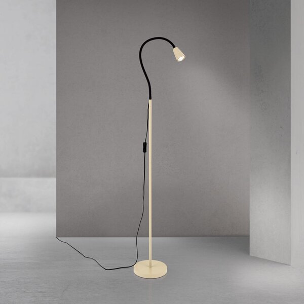 ORION Λάμπα δαπέδου Dotty, χακί, ύψος 145 cm, εύκαμπτος βραχίονας, GU10, Μπεζ, Σαλόνι / τραπεζαρία, Μέταλλο, σύγχρονο