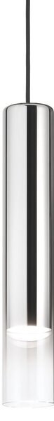 IDEAL LUX Ideal Lux Κρεμαστή λάμπα Look, χρώμα χρώμιο/διαφανές, Ø 6 cm, γυαλί, Μεταλλικό, Σαλόνι / τραπεζαρία, Γυαλί, σύγχρονο