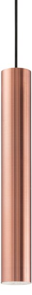 IDEAL LUX Ιδανική κρεμαστή λάμπα Lux Look, χάλκινο χρώμα, Ø 6 cm, μέταλλο, Χαλκού, Σαλόνι / τραπεζαρία, Μέταλλο, σύγχρονο