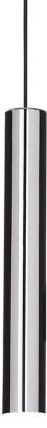 IDEAL LUX Ιδανική κρεμαστή λάμπα Lux Look, χρώμα χρώμιο, Ø 6 cm, μέταλλο, Μεταλλικό, Σαλόνι / τραπεζαρία, Μέταλλο, σύγχρονο