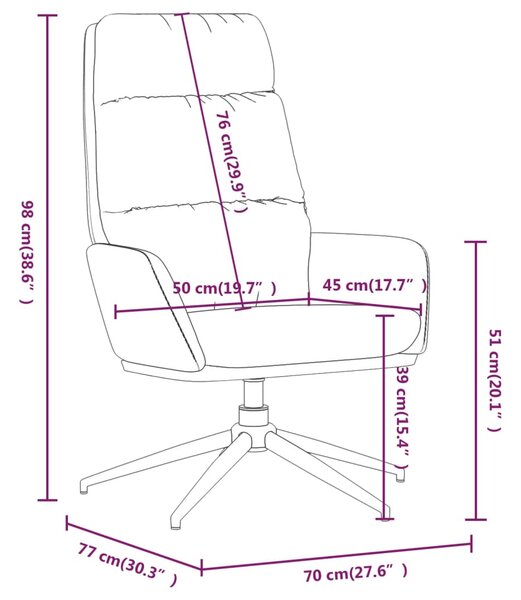 VidaXL Πολυθρόνα Relax Ανοιχτό Γκρι Υφασμάτινη