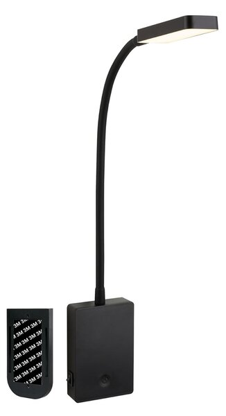 Briloner LED-Akku-Τραπεζοκαθιστικό Cielo, μαύρο, ύψος 56 cm, πλαστικό, ρυθμιζόμενος, Μαύρο, Σαλόνι / τραπεζαρία, Πλαστικό, σύγχρονο