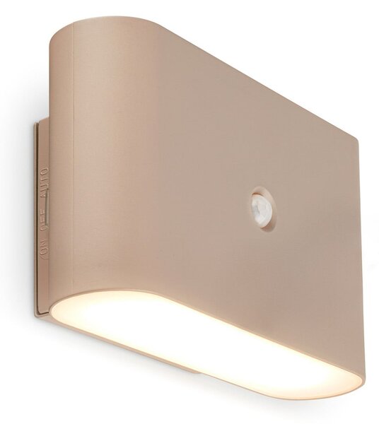 Briloner LED-Akku-Wandlampe Chat, μπεζ, 16 cm, πλαστικό, αισθητήρας, Μπεζ, Σαλόνι / τραπεζαρία, Πλαστικό, σύγχρονο, Γωνιακός τοίχος