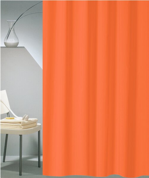 Κουρτίνα Μπάνιου (180x200) Με Κρίκους San Lorentzo Solid Orange