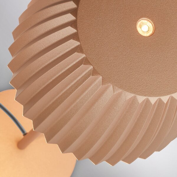 Briloner LED επιτραπέζια λάμπα Loca, καφέ, ύψος 36 cm, μέταλλο/πλαστικό, ρυθμιζόμενος, Καφέ / Σκουριάς, Σαλόνι / τραπεζαρία, Μέταλλο, σύγχρονο