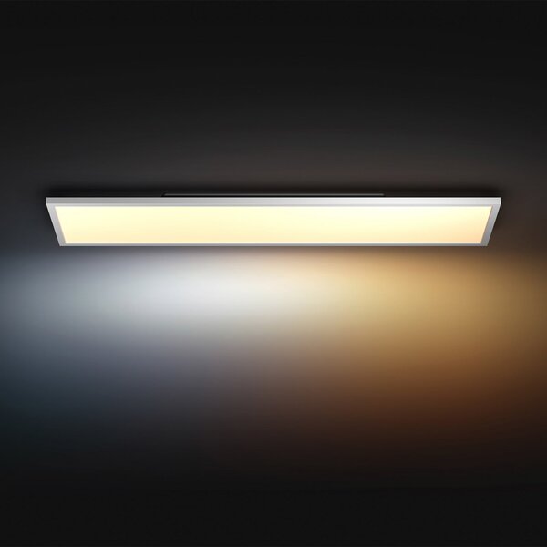 Philips Hue LED Panel White Ambiance Aurelle, 120x30cm, λευκό, ρυθμιζόμενος, Λευκό, Σαλόνι / τραπεζαρία, Μέταλλο, σύγχρονο