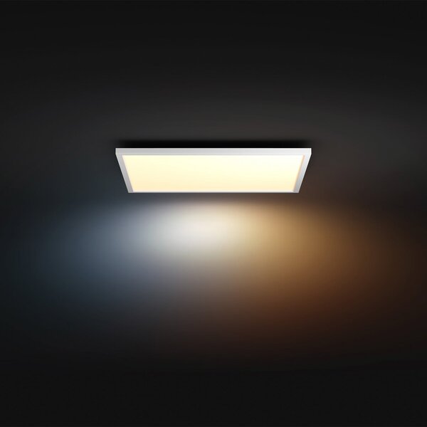 Philips Hue LED Panel White Ambiance Aurelle, 60x60cm, λευκό, ρυθμιζόμενος, Λευκό, Σαλόνι / τραπεζαρία, Μέταλλο, σύγχρονο