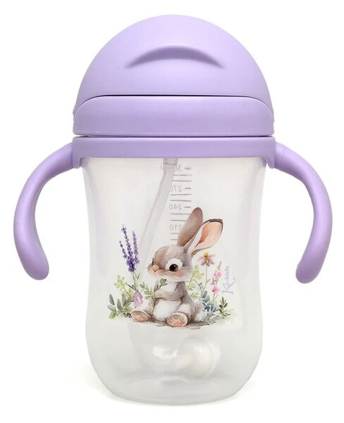 Παγούρι Με Καλαμάκι 300ml Kiokids Lavender Bunny 5370